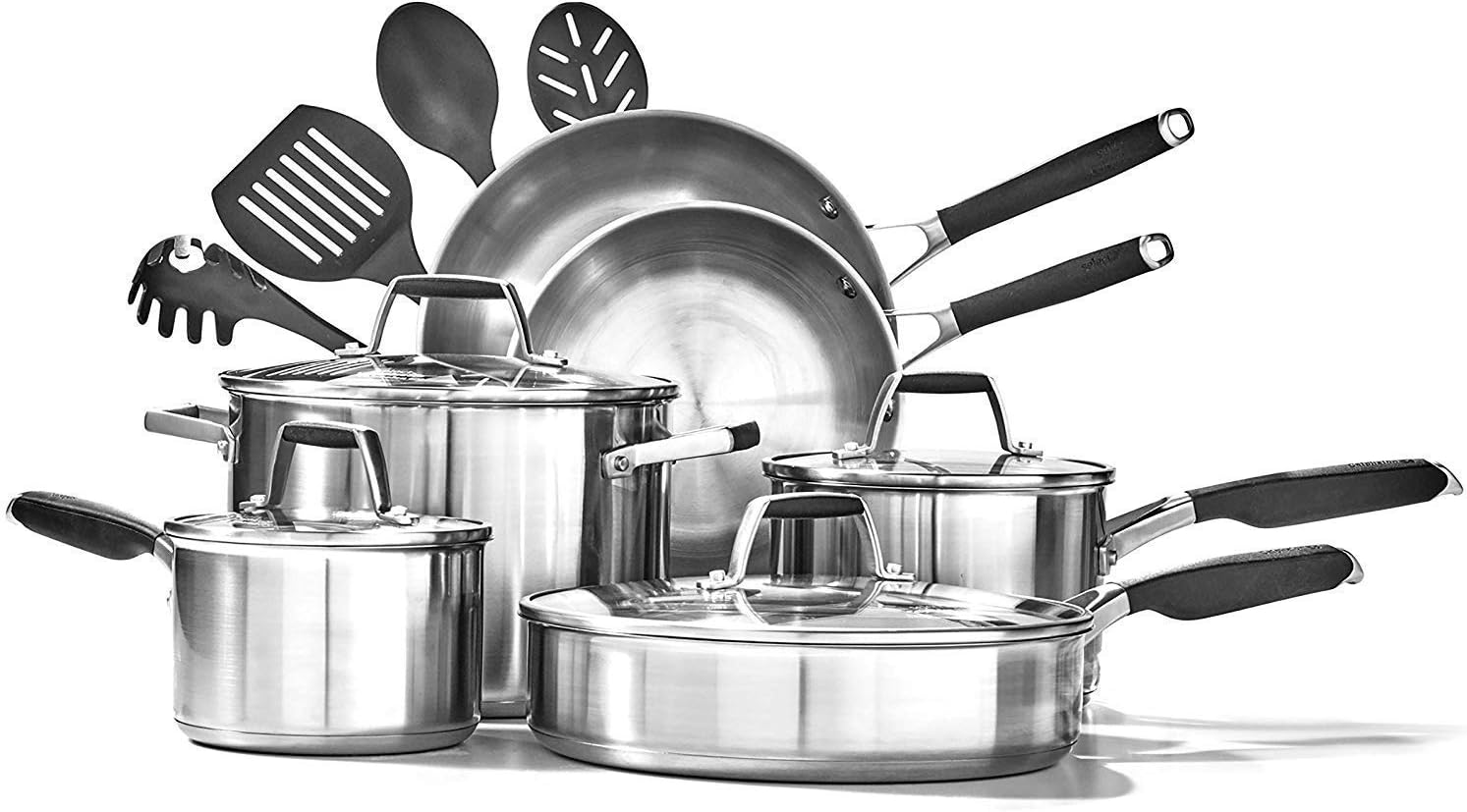 Select by Calphalon Stainless Steel Deluxe Cookware Set, 14 Piece