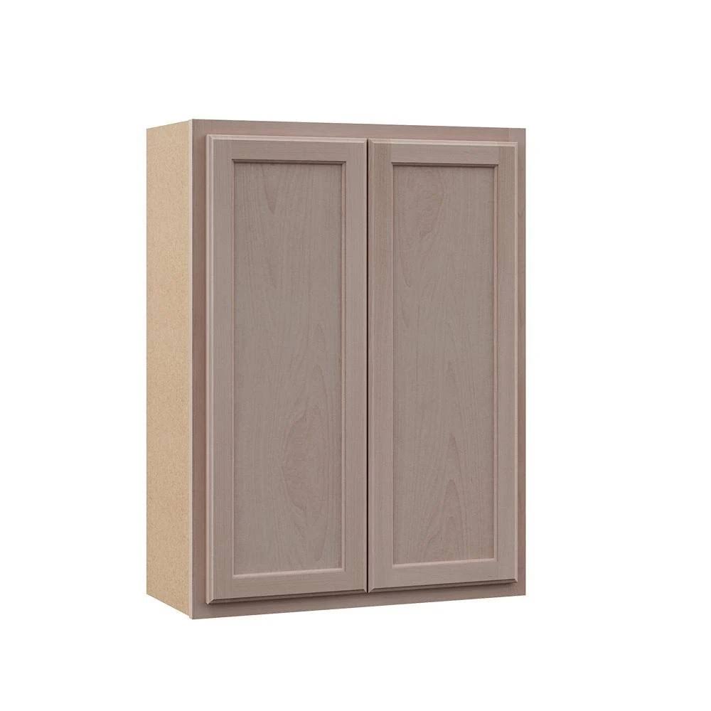 Hampton Bay Hampton Assembled 27x36x12 in. Wall Cabinet in Unfinished Beech