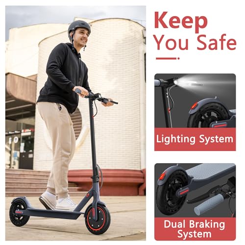 Electric Scooter for Adults, 8.5"/10" Tires, 19/22Mph, 350W/500W Motor, 21-28 Miles Range, Folding E-Scooter with Dual Suspension,APP(V1/SPRO/MAX/PRO)