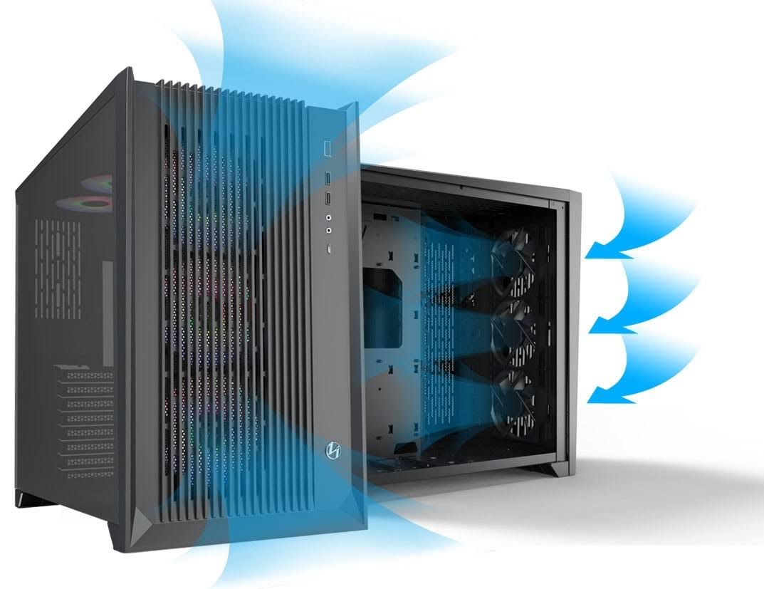 Lian Li Pc-o11air SECC/Tempered Glass ATX Mid Tower Gaming Computer Case Black