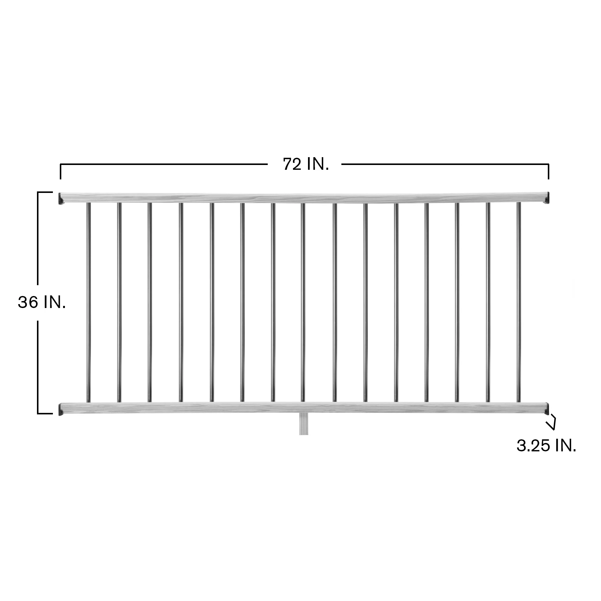 ProWood 6 ft. Moulded Cedar Railing Kit with Aluminum Round Balusters