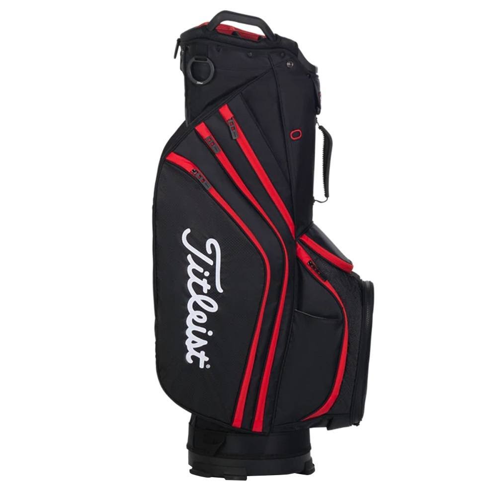 Titleist Cart 14 Lightweight Golf Bag - Black/Black/Red