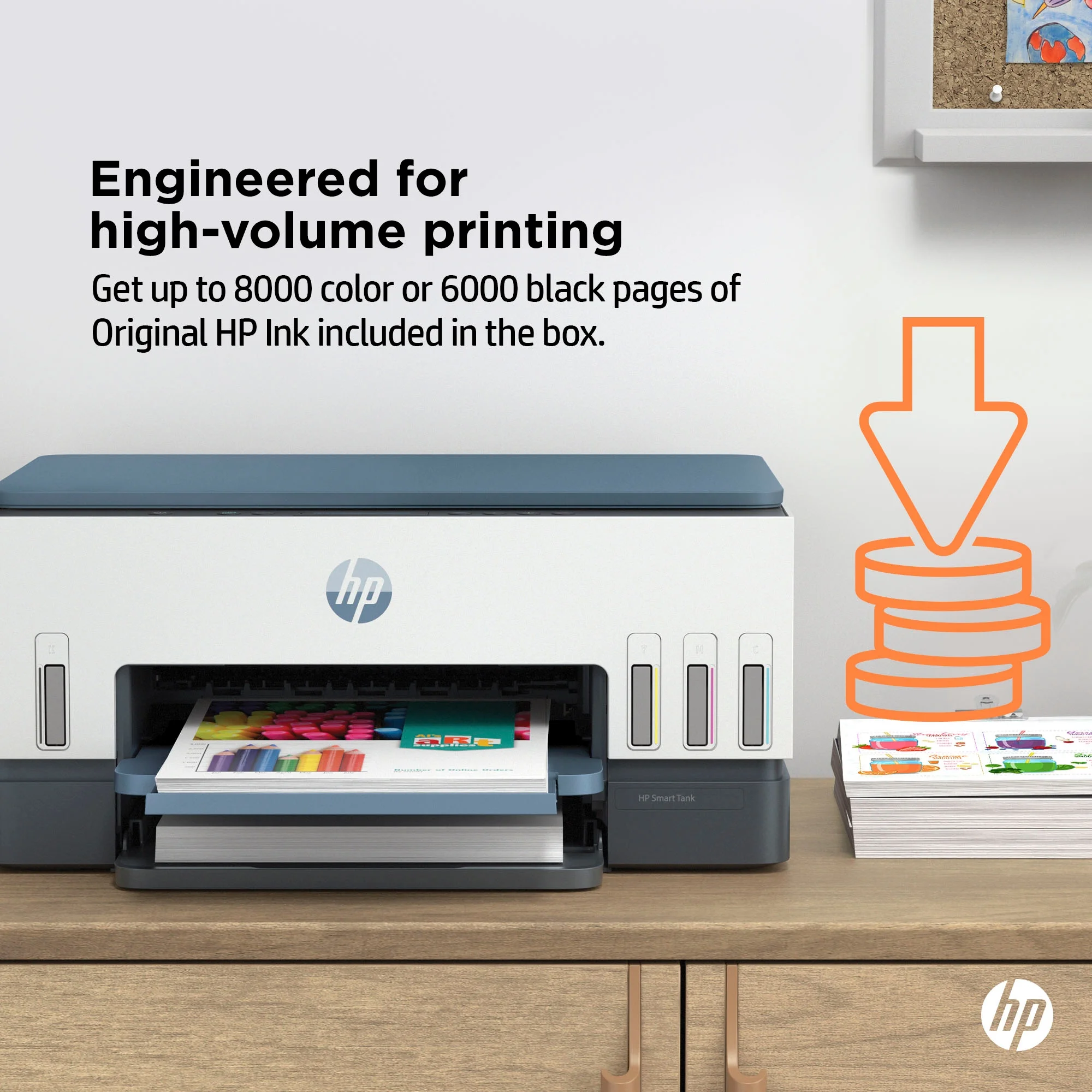 HP Smart Tank 6001 All-in-One InkJet Printer, Color Mobile Print, Scan, Copy,