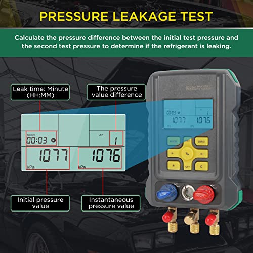 Digital HVAC Manifold Gauge Set Upgraded AC Pressure Gauge Set