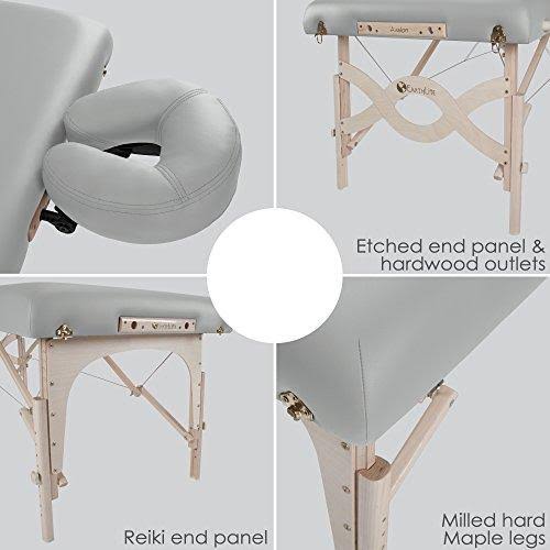 Earthlite Avalon Portable Massage Table Package, Black