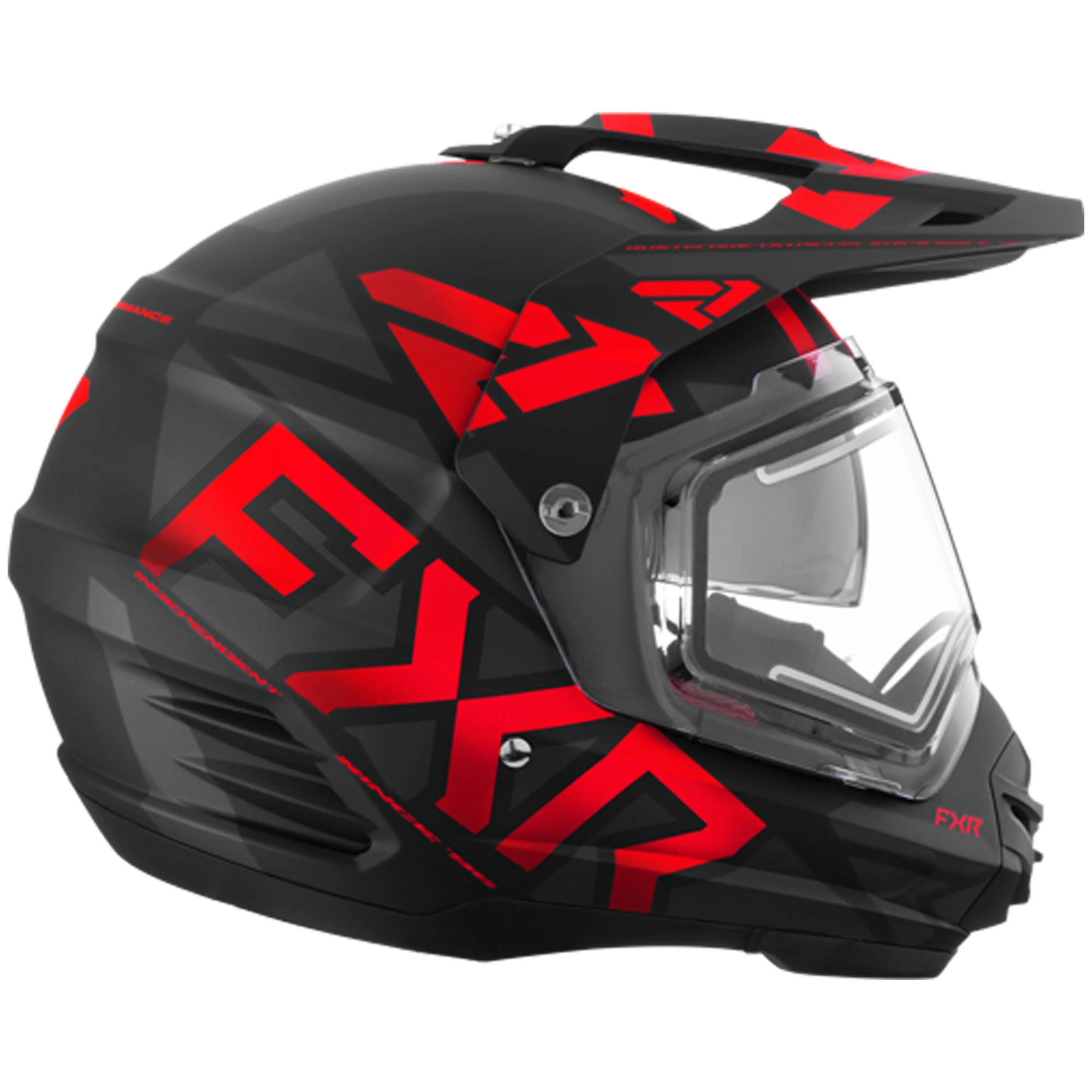 FXR  Torque X Team Snowmobile Helmet Electric Shield Sun Shade QRS Black Red - Small - 230635-1020-07