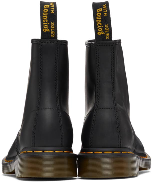 Dr. Martens Black Greasy 1460 Boots