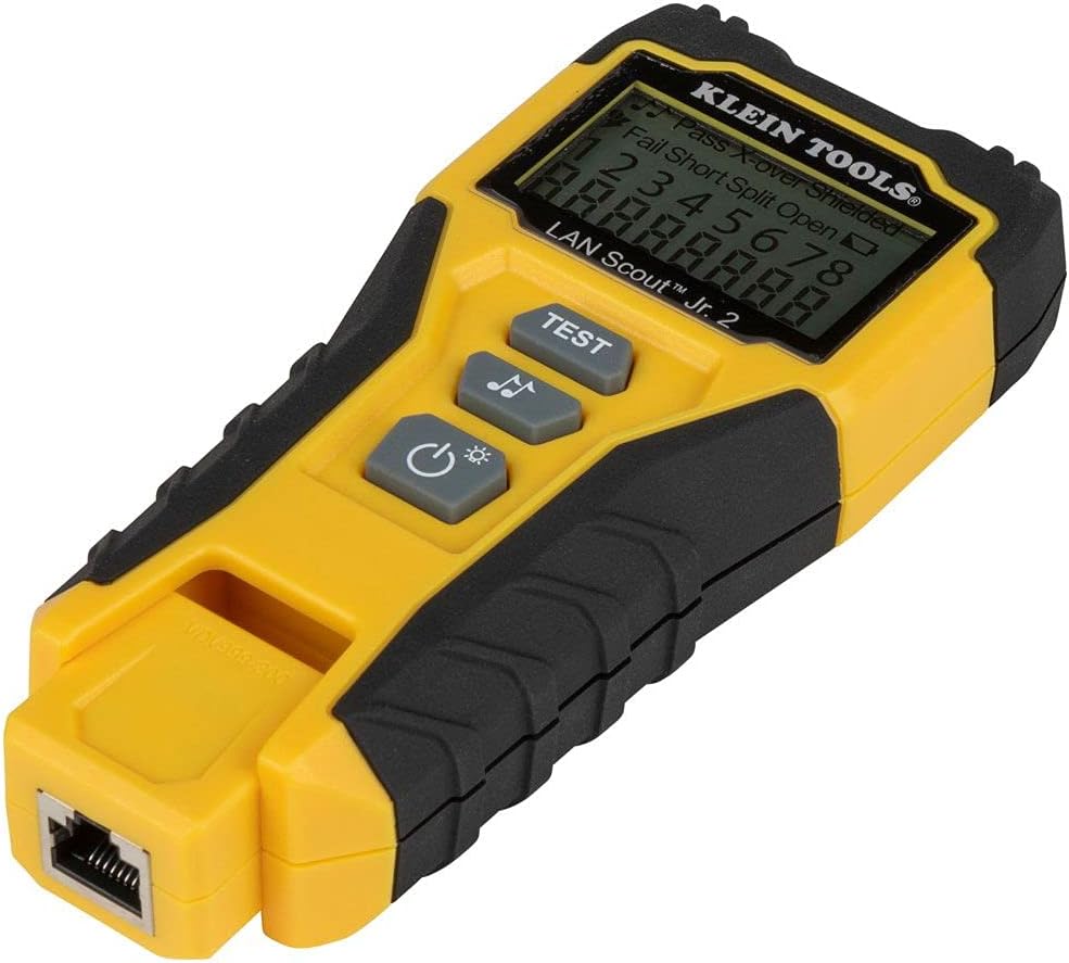 Klein Tools VDV526-200 Cable Tester, LAN Scout Jr. 2 Ethernet Cable Tester for CAT 5e, CAT 6/6A Cables with RJ45 Connections