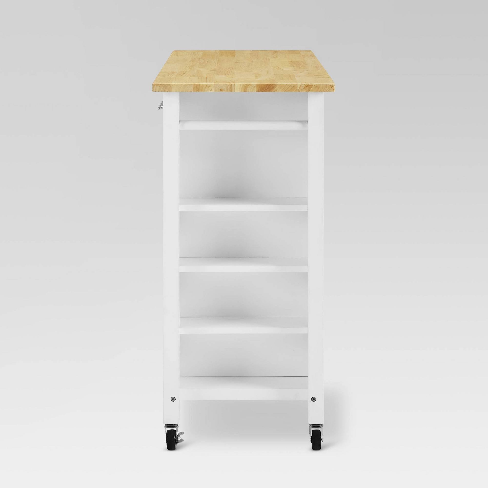 Crosley Savannah Wood Top Full-Size Kitchen Island/Cart - White