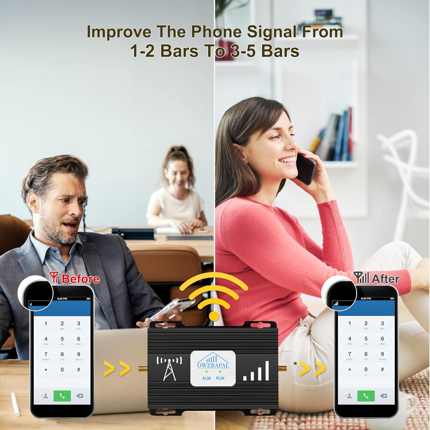 Verizon Cell Phone Signal Booster 5G 4G LTE Verizon Signal Booster Band 13 700Mhz Cell Phone Booster Verizon Extender Cell Signal Booster Cell Booster for Home 4,000sqft Boosts 4G LTE 5G Voice + Data