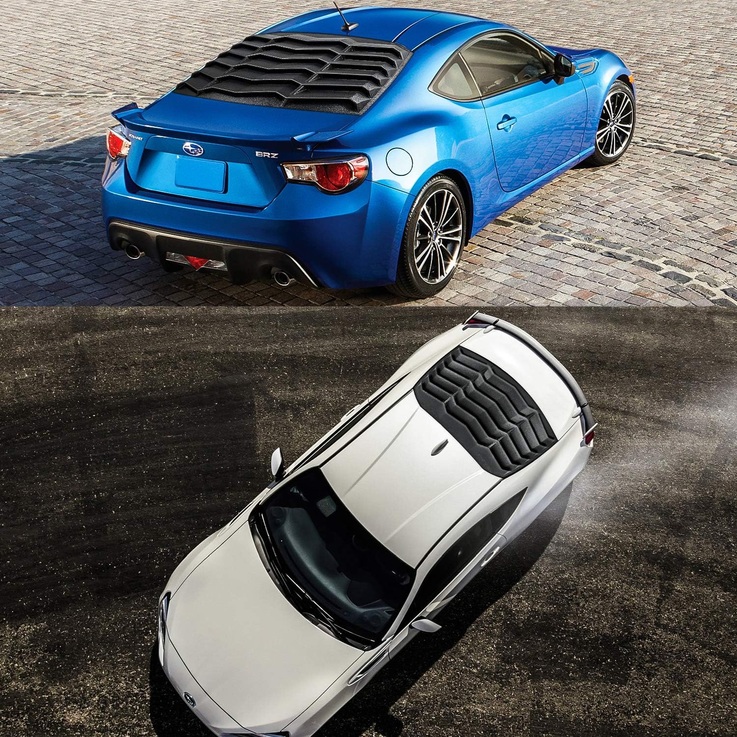 Yoursme Rear Window Louver Fits for Subaru BRZ Scion FR-S Toyota GT86 2013 2014 2015 2016 2017 2018 2019 2020 in GT Lambo Style Fit All Weather ABS (Matte Black)