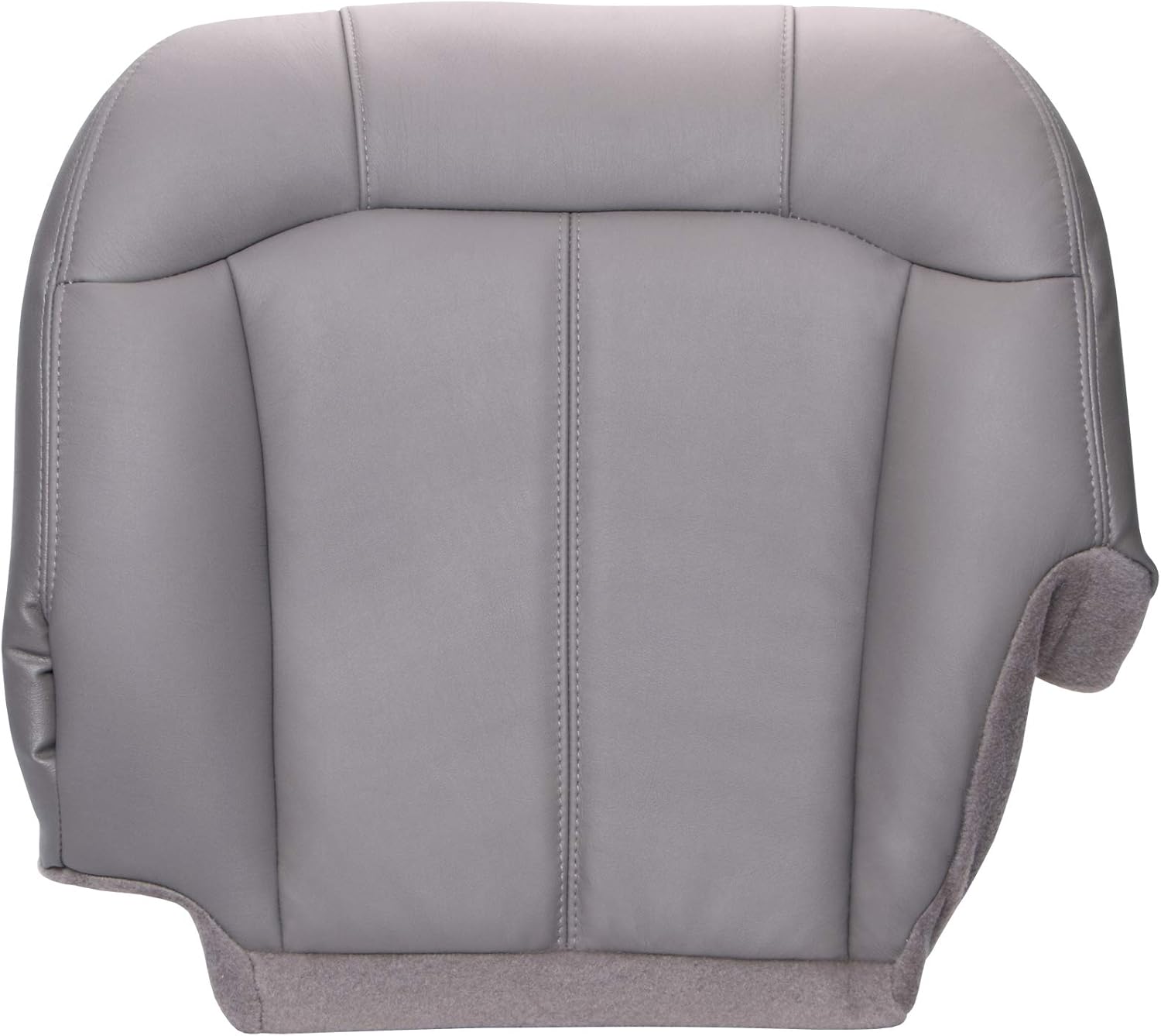 The Seat Shop Driver Side 40 Portion (Split Bench) Bottom Replacement Seat Cover - Graphite (Dark Gray) Leather (Compatible with 2000 - 2002 Chevrolet Silverado, GMC Sierra 1500, 2500, 3500)