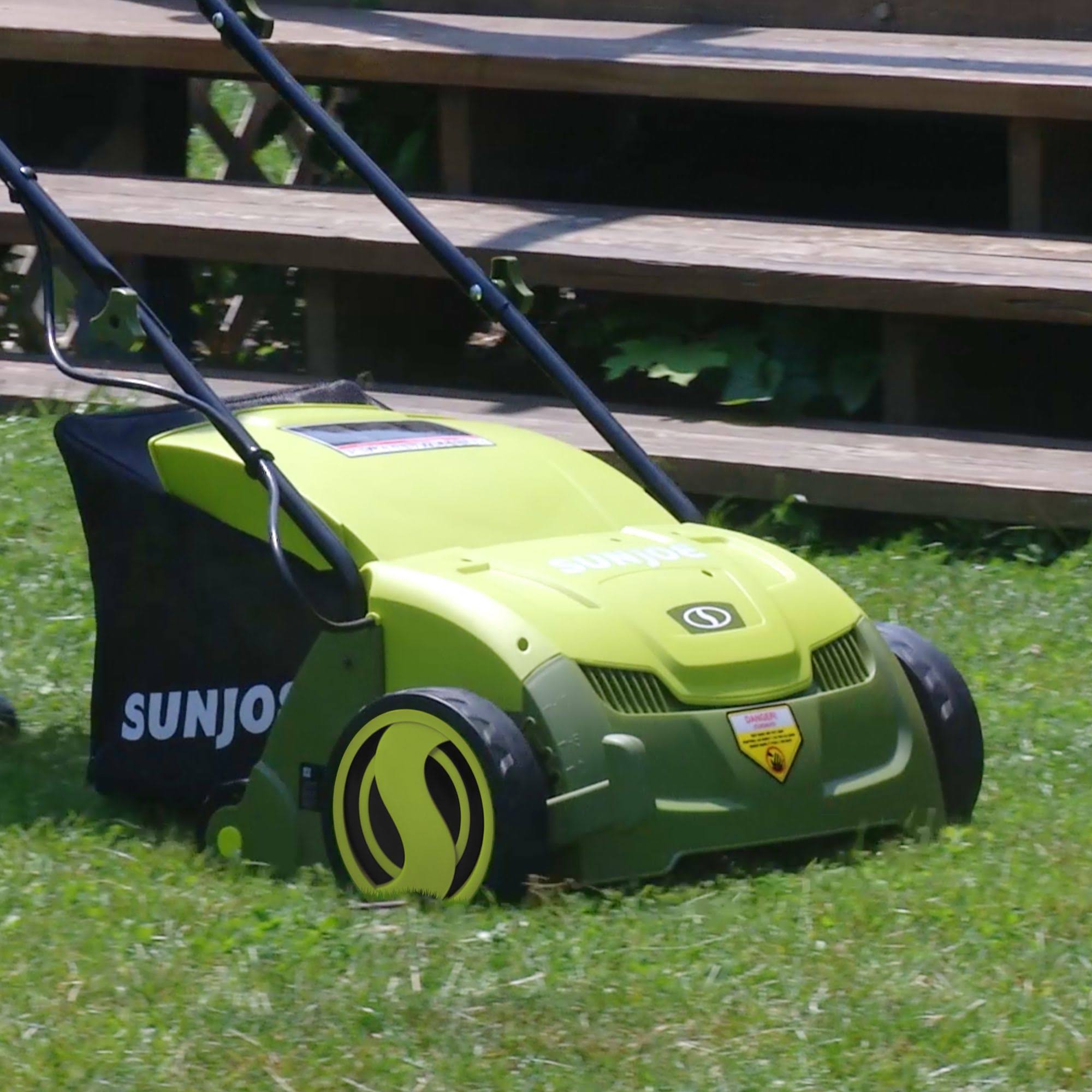 Sun Joe AJ801E Electric Lawn Dethatcher with Collection Bag, 12A, 13x22