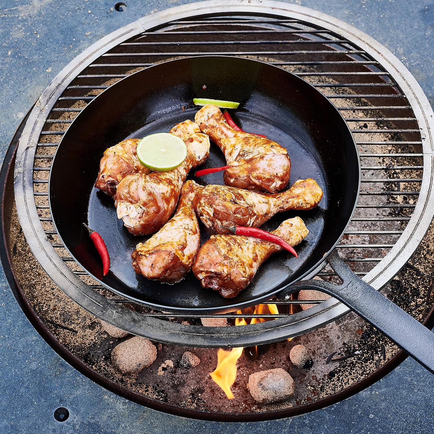 BK Black Steel Seasoned Carbon Steel Skillet, 12