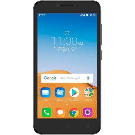 Alcatel Tetra | Grade B- | At&t | Stealth Black | 16 GB | 5 in Screen, Size: 5.61 in x 2.83 in x 0.37 in - Avayadevconnect