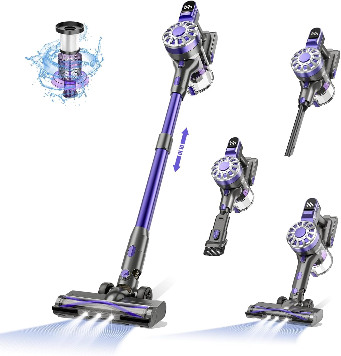 Vacuum Cleaners for Home,Cordless Vacuum Cleaner,Stick Vacuum Cleaner Rechargeable Vacuum 2200mAh Battery Up to 35 Mins Runtime,Lightweight Cordless Vacuum for Hardwood Floor Pet Hair