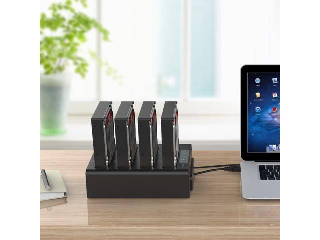 ORICO 4 Bay USB 3.0 SATA Hard Drive Docking Station/Duplicator for 2.5 inch u0026 3.5 inch HDD -Black (6648US3-C-V1)