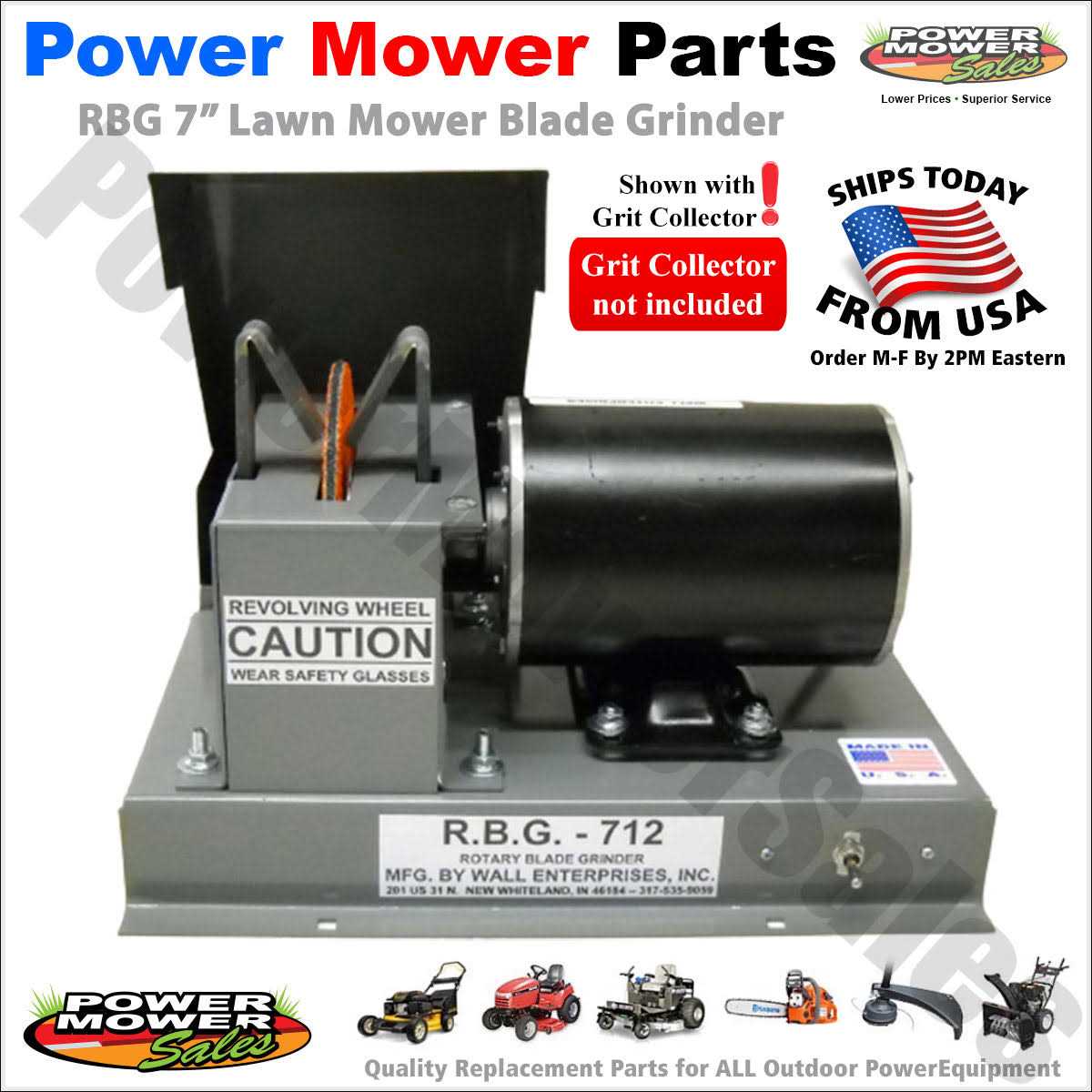 Wall Rbg Lawn Mower Blade Bench Grinder 712 Quick 7 Sharpener 1/2 Hp Rbg712 - Shop Hardware Tools Online Store