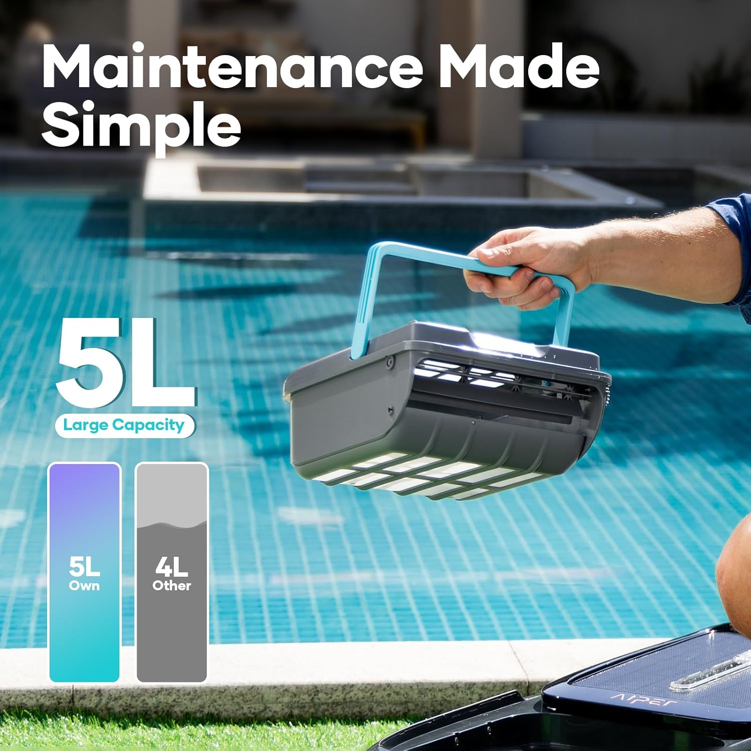 Aiper Surfer S1 Robotic Pool Skimmer with Aiper Scuba S1 Robotic Pool Cleaner