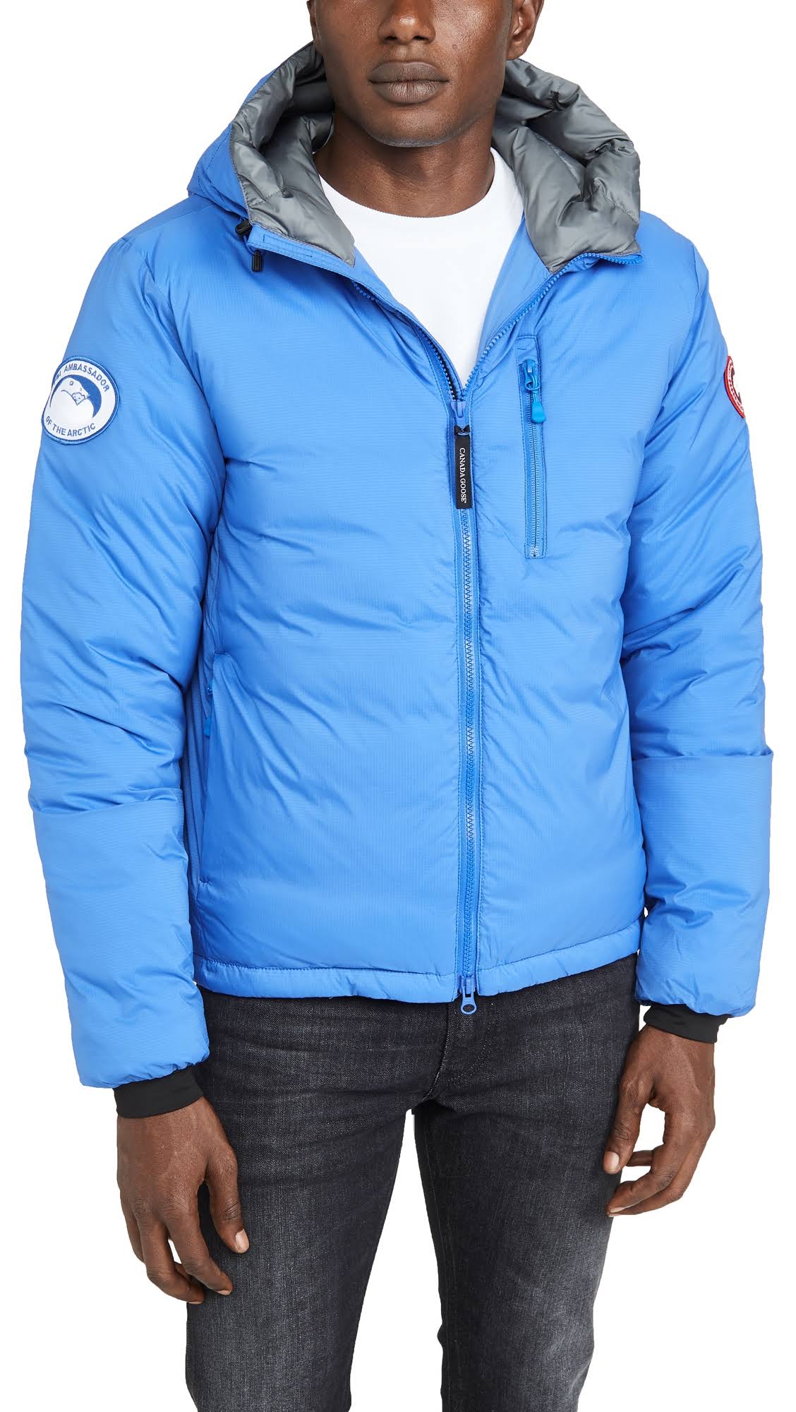 Canada Goose Lodge Hooded Down Jacket Royal PBI Blue