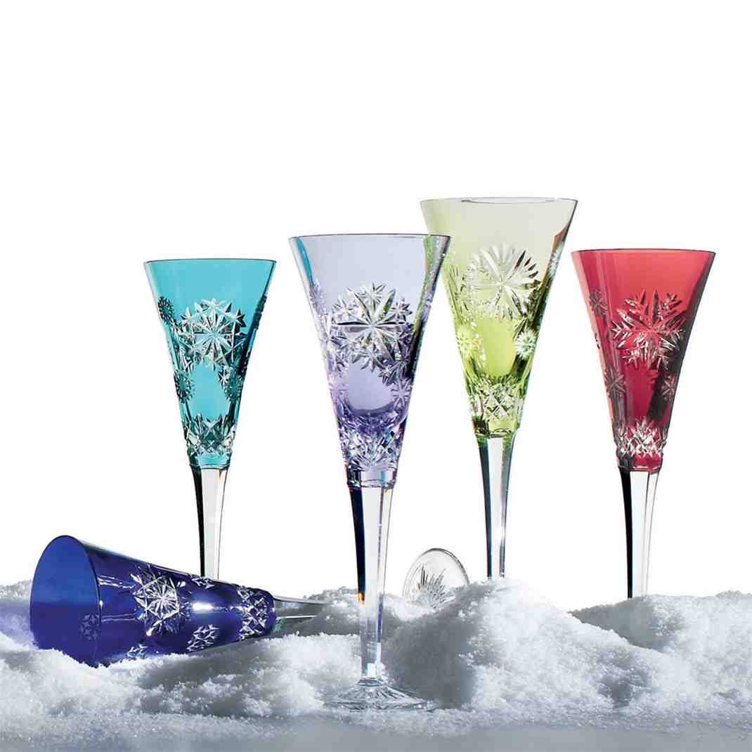 Waterford Snowflake Wishes Serenity Prestige Lavender Flute