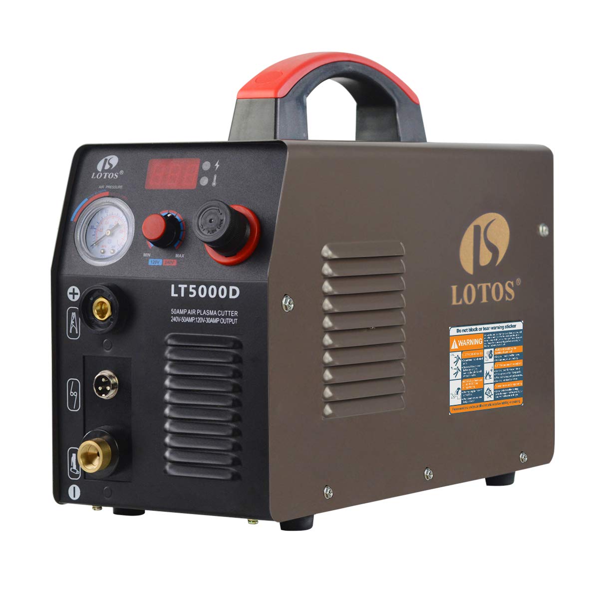 Lotos LT5000D Plasma Cutter 50Amps Dual Voltage Compact Metal Cutter 110/220V AC 1/2" Clean Cut