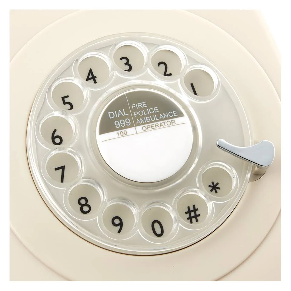 GPO Retro 746 Rotary Dial Telephone - Ivory White