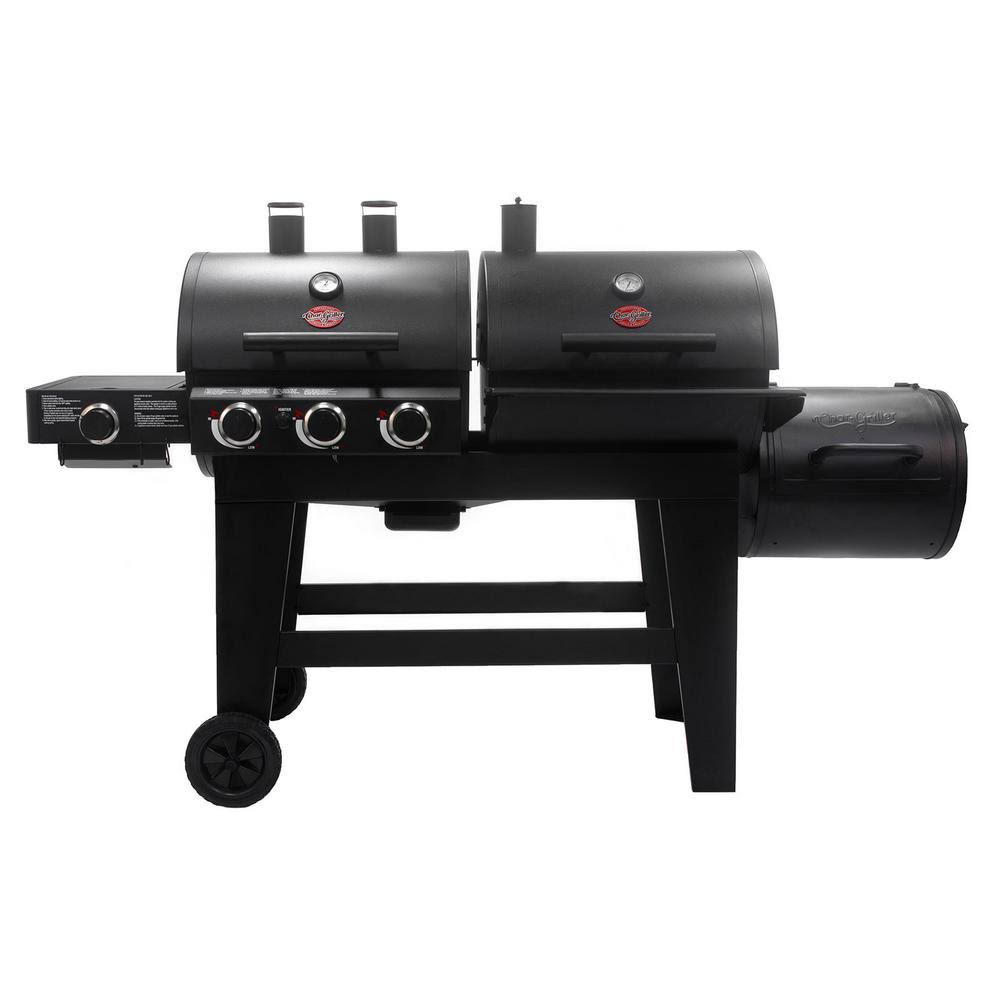 Char-Griller Triple Play Charcoal Grill with 3 Burners - Black - Avayadevconnect