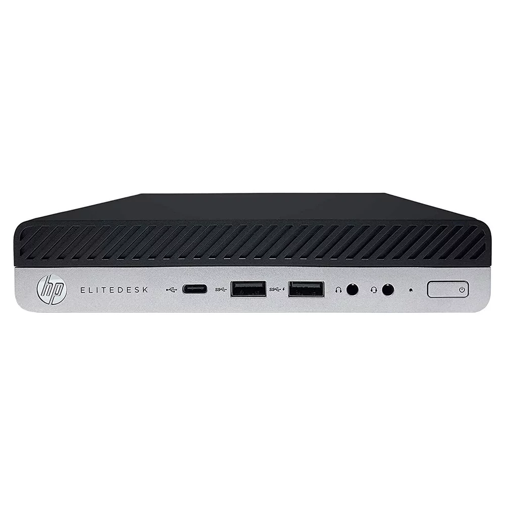 HP EliteDesk 800 G3 Micro Desktop Computer Intel Core i5-6500T 2.5GHz 8GB RAM 256GB SSD Keyboard and Mouse Wi-Fi Dual 22" LCD Monitors Windows 10 Pro PC