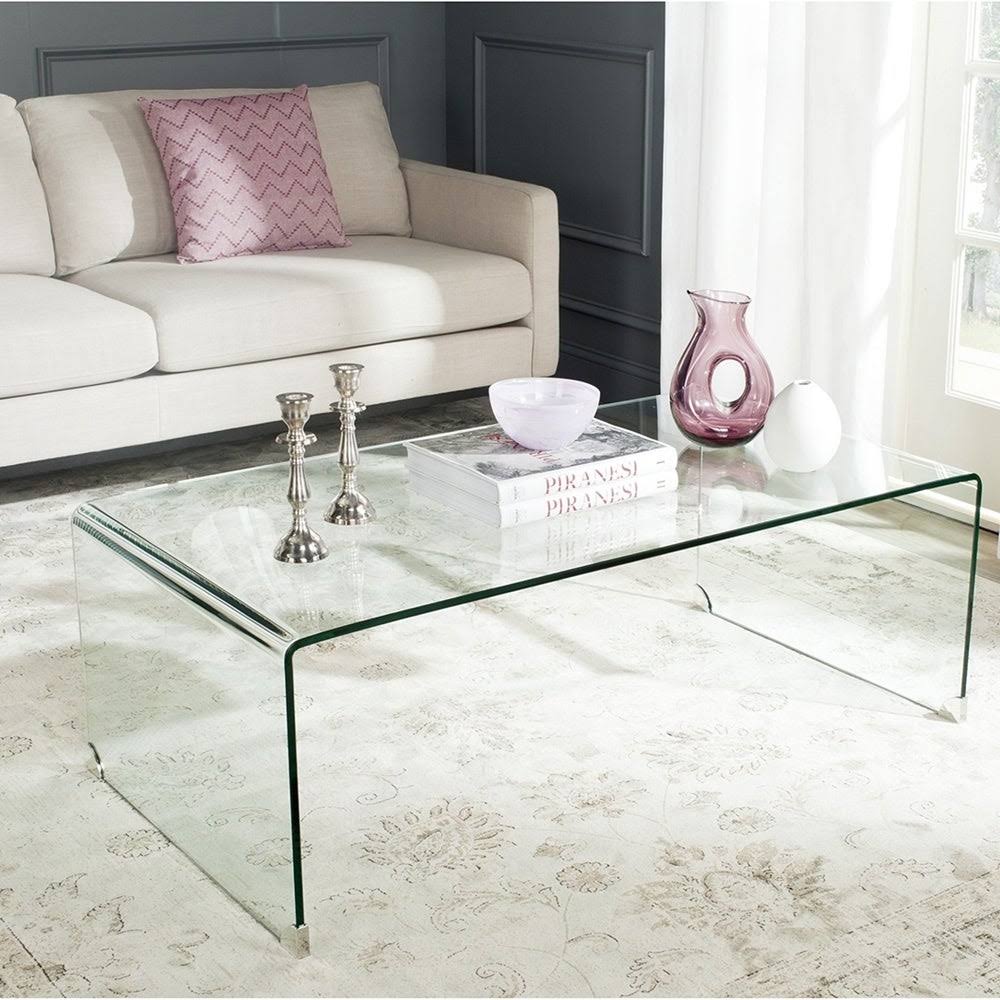 Glass Console Table, Transparent Tempered Glass Console Table - 43.3x13.78x29.52 inch