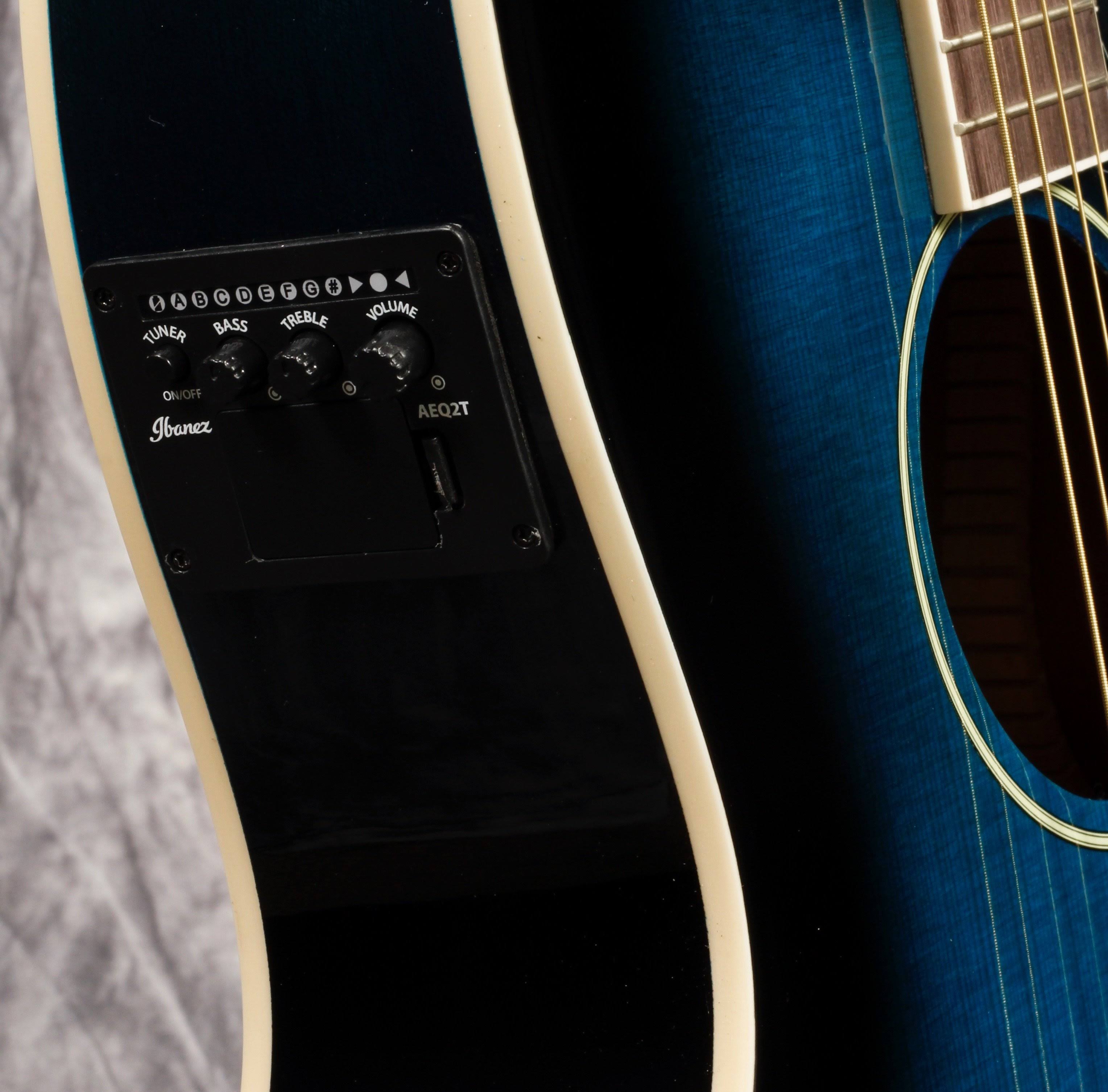 Ibanez Talman Acoustic Electric Guitar - Transparent Blue Sunburst