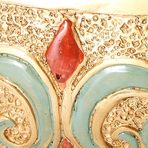 Design Toscano Three Heads of Tutankhamen Egyptian Coffee Cocktail Table, 31 Inch, full color