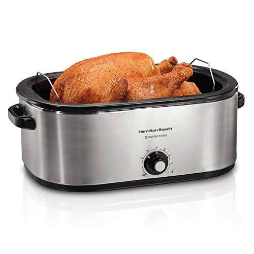 Hamilton Beach 28 lb 22-Quart Roaster Oven with Self-Basting Lid (Stainless Steel) 32229R