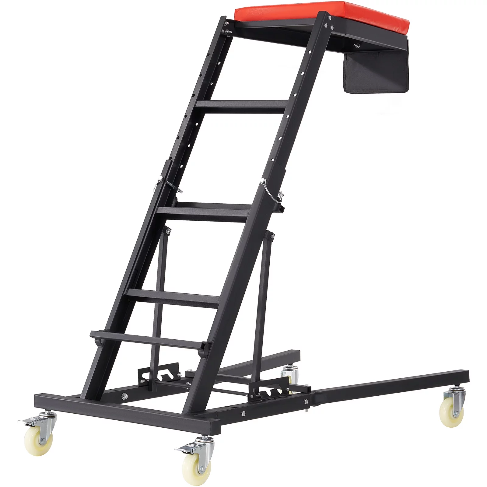 SKYSHALO Automotive Topside Creeper, with Adjustable Height 48" to 76", 400 LBS Capacity High Creeper, Heavy Duty Foldable Creeper 4 Swivel Caster Wheels - Curated Treasures Market