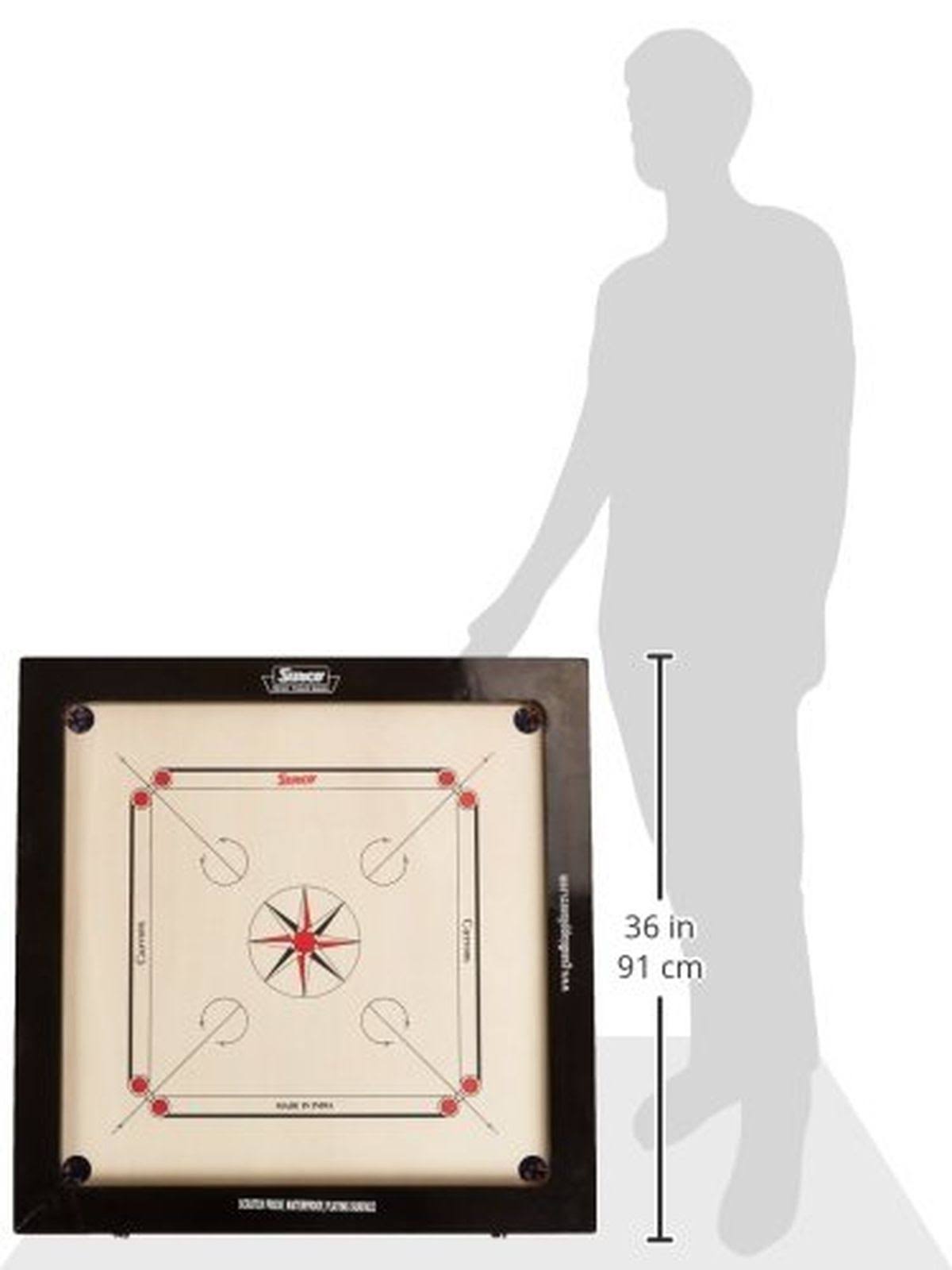 Surco Vintage Carrom Board with Coins and STRIKER, 8mm