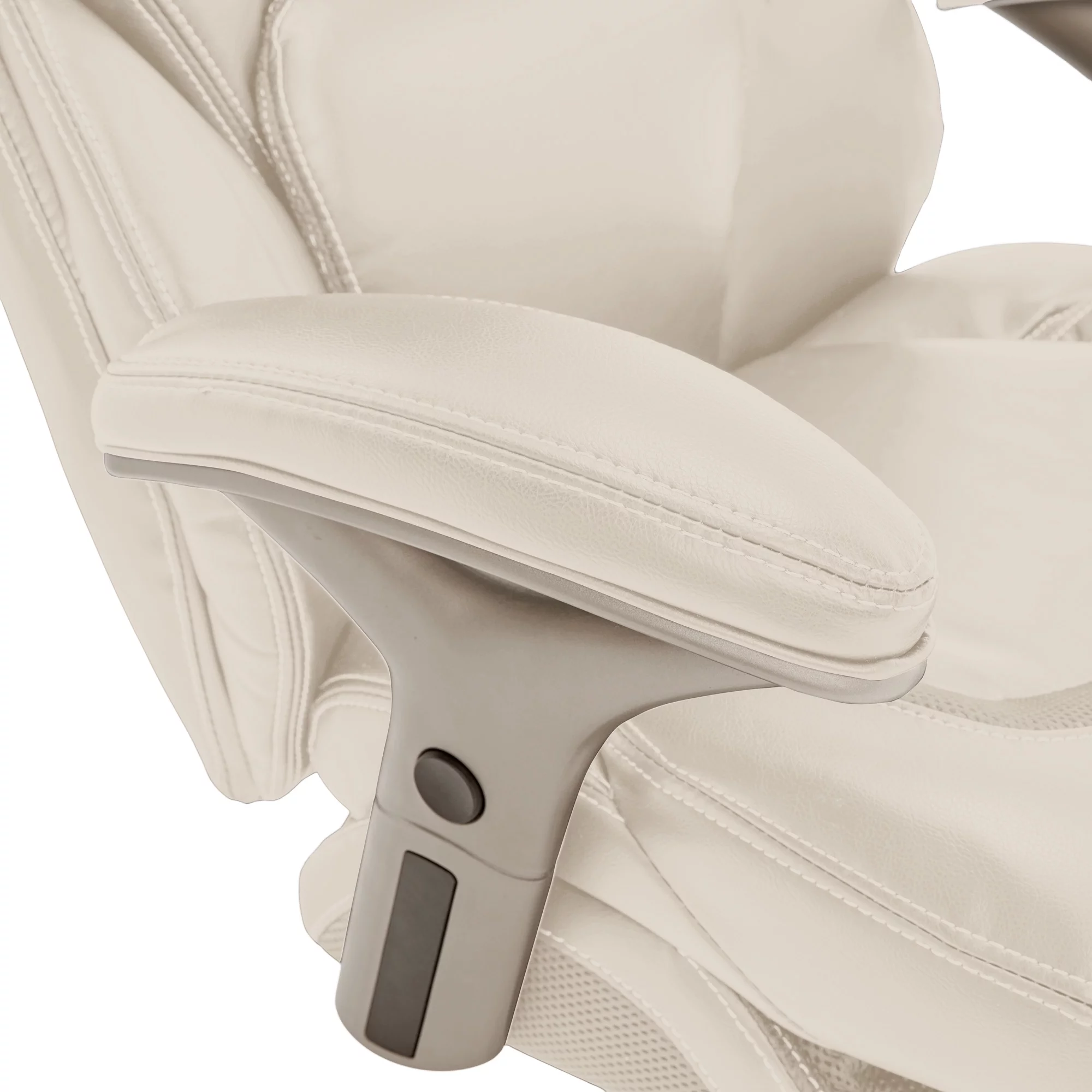 Serta Bonded Leather Office Chair with True Wellness BIM Tech, 250 lb. Capacity, Ivory