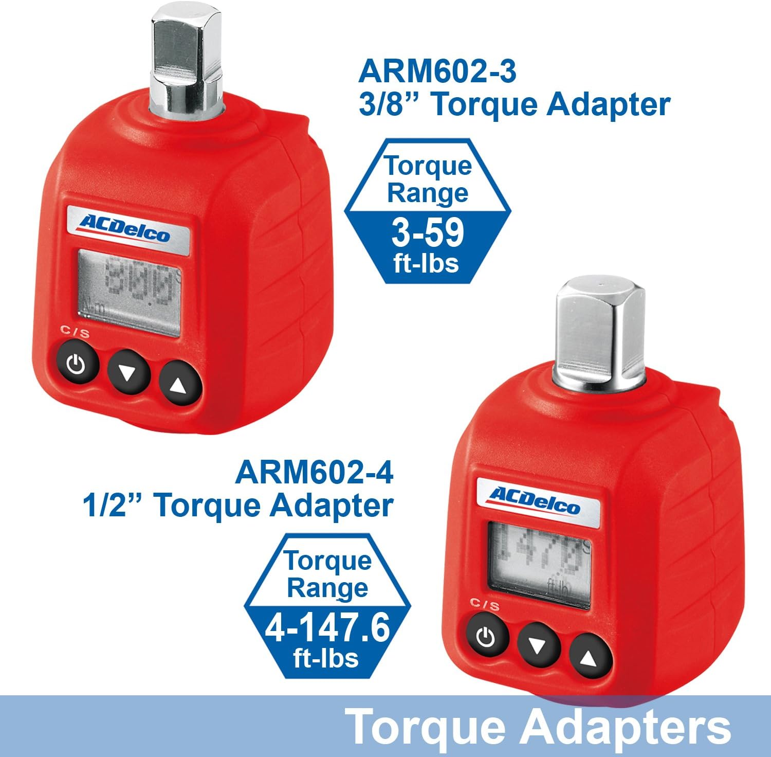 ACDelco ARM602-3 3/8” (5.9 to 59 ft-lbs.) Heavy Duty Digital Torque Adapter with Buzzer and LED Flash Notification – ISO 6789 Standards with Certificate of Calibration