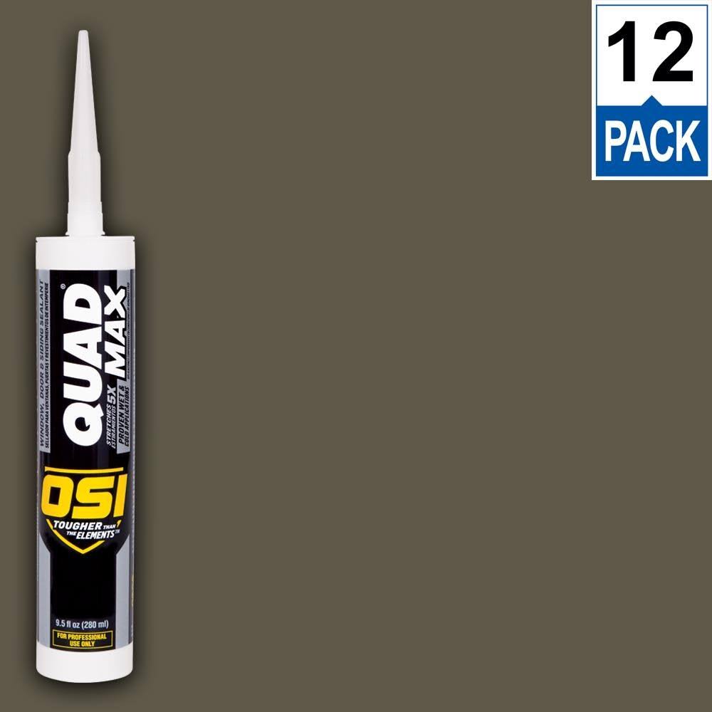 OSI Quad Max Window Door Siding Sealant Caulk 10oz Green 756 12ct