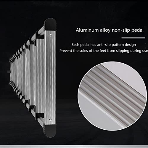 Ladders,Telesladder 2.3M Aluminum Telesladder Portable Loft Ladder Foldable Non-Slip Extendable for Outdoor Indoor Roof Work/19Ft/5.9M
