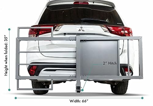 EMOJO Hitch Rack for All Fat Tires Electric Trike Steel Alloy Trailer Tricycle Hitch Rack Carrier for 2 Inch Receiver Hitch of Car SUV