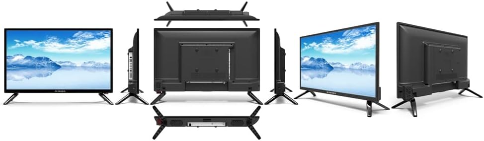 Audiobox TV-24D LED HDTV & Monitor 24", with Built-in DVD Player, HDMI, USB, AC/DC, DVD/CD/CDR High Resolution for RV, Camper, Tailgate, Entertainment