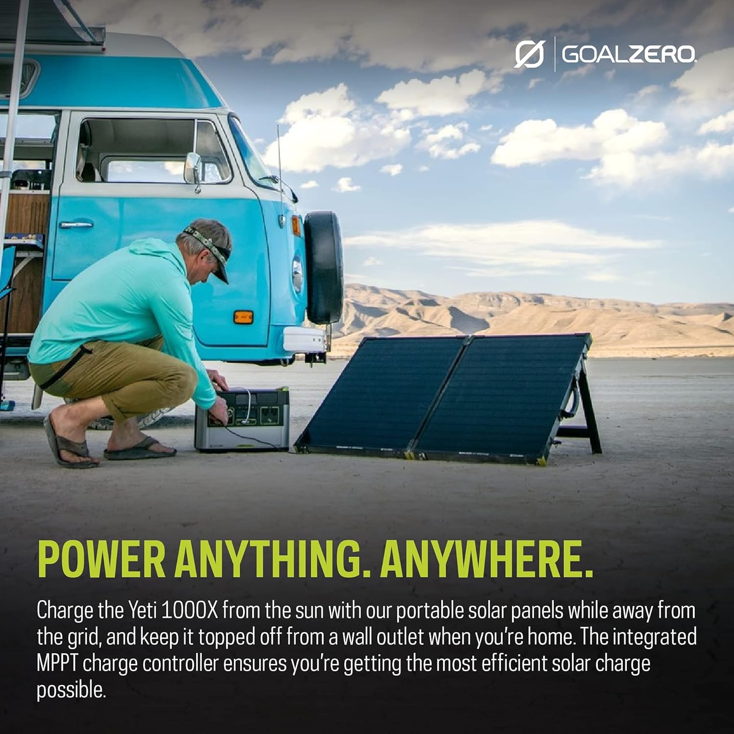 Goal Zero Yeti 1000 Core Portable Power Station, 1,000 W, Solar-Powered Generator (Solar Panel Not Included), USB-A/USB-C Ports and AC Outlets, Power for Camping and Tailgating, Emergency Power