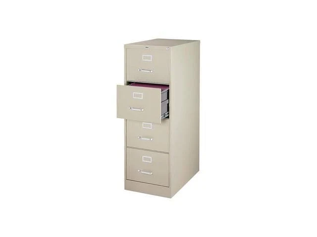 Staples - Vertical filing cabinet - 4 drawers - metal - putty