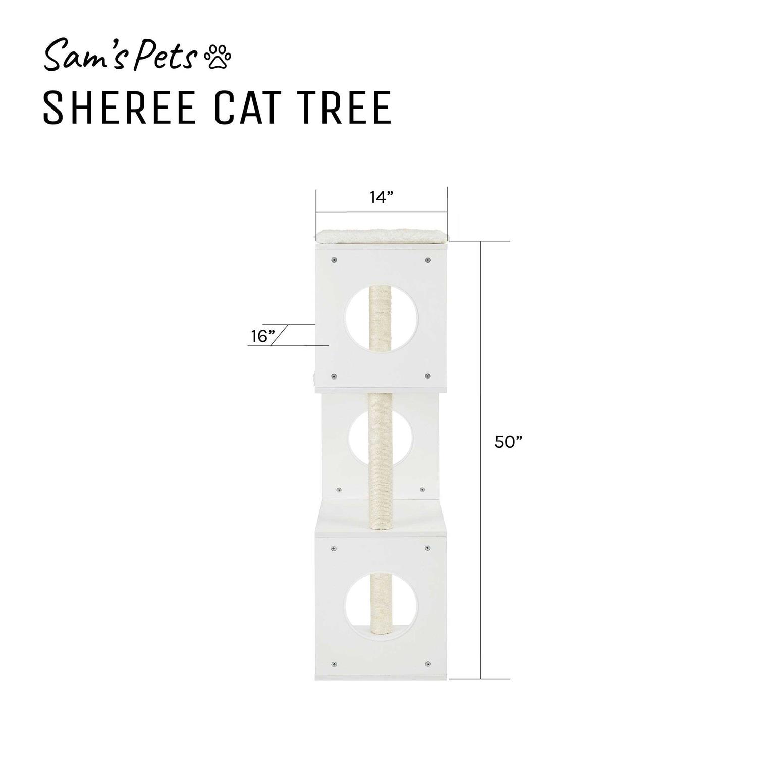 Sam's Pets Sheree 50 White Cat Tree - Pet Supplies online store