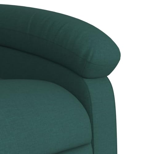 Recliner Chair Dark Green Fabric,Comfortable Recliner Chair with Manual Adjustment and Cozy Fabric Upholstery for Relaxation Living Room Armchairs, Recliners & Sleeper Chairs