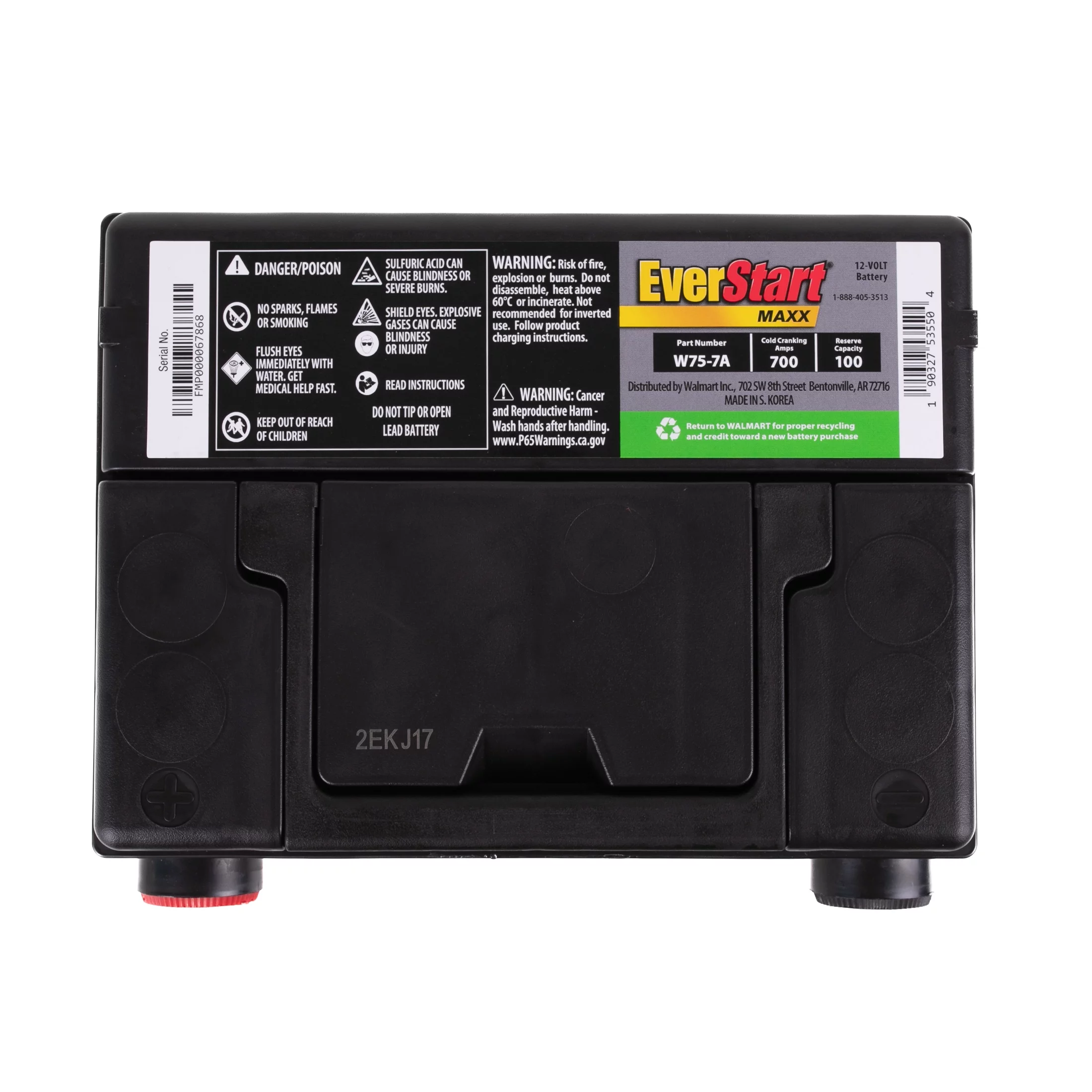 EverStart Maxx Automotive Battery, Group Size 75 - 12 Volts - 700 CCA