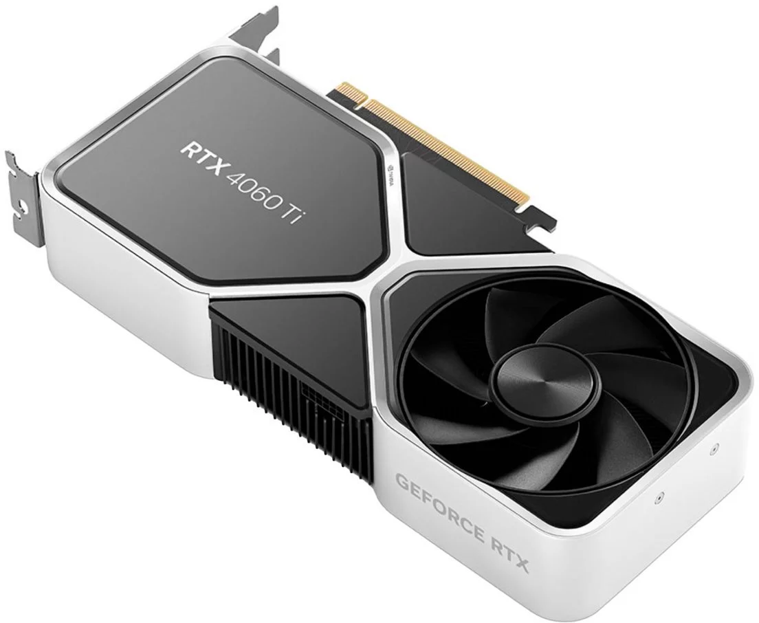 NVIDIA - GeForce RTX 4060 Ti 8GB GDDR6 Graphics Card - Titanium and black