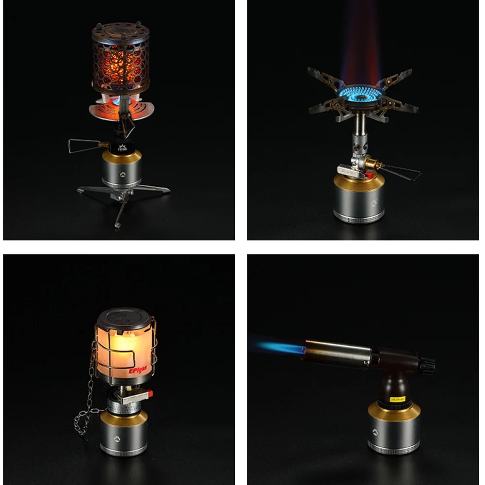 CAMPINGMOON Candlelight Kit Portable Windproof CandleLight Camping GasBurner Tent Picnic BBQ Fishing Lantern