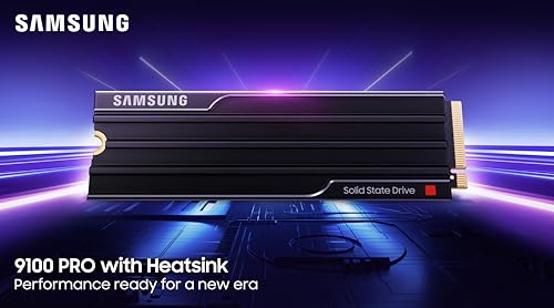 Samsung SSD 9100 PRO 2TB, PCIe 5.0x4 M.2 2280, Seq. Read Speeds Up to 14,800MB/s, Best for AI Computing, Gaming, and Heavy Duty Workstations (MZ VAP2T0B/AM)