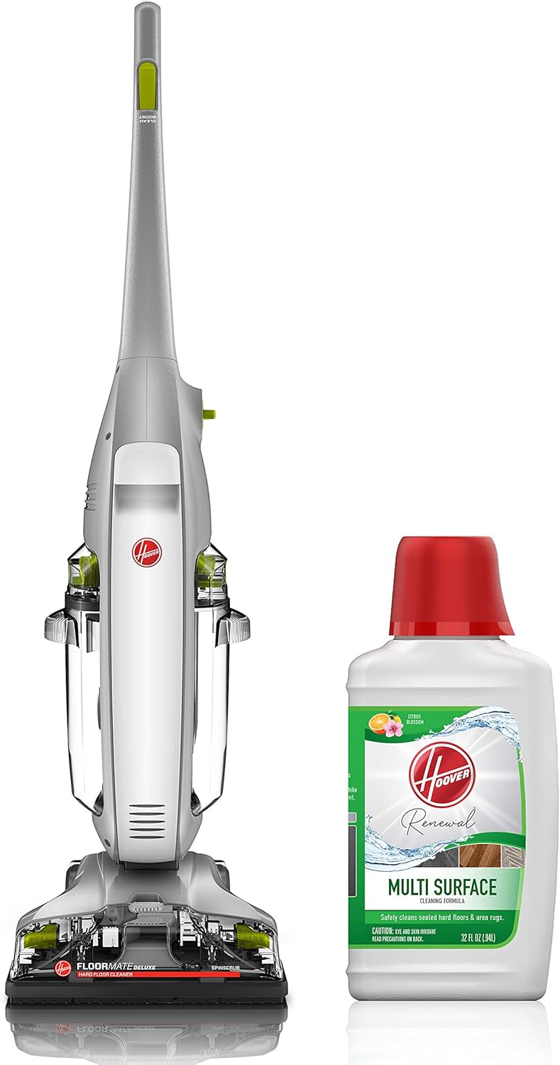 Hoover FloorMate Deluxe Hard Floor Cleaner Machine, Wet Dry Vacuum, FH40160PC, Silver